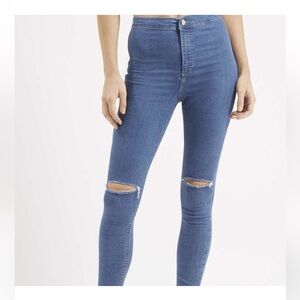 Topshop Joni ripped high waist jean 28x28